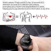 abordables Montres connectées-iMosi ET488 Montre intelligente 1.43 pouce Smartwatch Montre Connectée Bluetooth ECG+PPG Surveillance de la température Podomètre Compatible avec Android iOS Femmes Hommes Appels Mains Libres Étanche