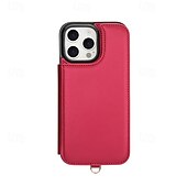 Недорогие Чехлы для iPhone-телефон Кейс для Назначение iPhone 16 Про Макс Плюс Айфон 15 Про Макс Плюс iPhone 14 13 12 11 Pro Max Plus Кейс на заднюю панель со стендом с ремешком с ремешком на запястье Ретро ТПУ Кожа PU