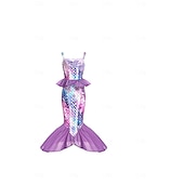 ieftine Costume pentru fete-Săptămâna Cărții 2026 Sirenă Prințesă Sirenă Rochii Costum de petrecere tematică Cosplay for Fete Pentru copii Carnaval Mascaradă Petrecere Concediu