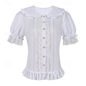 levne Topy-Retro Rokoko Renesanční Halenka / košile Krajka Mašle Pevná barva Dámské Pirát Královský Steampunk Plesová maškaráda Běžné / Denní Dospělé Halenka