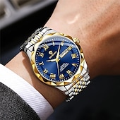 halpa Kvartsikellot-BINBOND Ylellinen miesten kello Kvartsikello Vedenkestävä Fosforeskoiva päivämäärä kronografi Nahkainen miesten rannekello Sotilasilta urheilumiehet kellot B6367