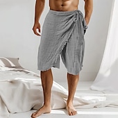economico Classico-Per uomo Shorts Shorts di Lino Pantaloncini Estivi Shorts da Spiaggia Coulisse Elastico in vita Semplice Comodità Traspirante Lunghezza al ginocchio All&#039;aperto Quotidiano Spiaggia Moda Hawaiano
