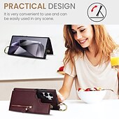 economico Cover Samsung-telefono Custodia Per Samsung Galaxy S24 Ultra Plus S24 FE S23 S22 S21 S20 Ultra Plus FE A55 A35 A25 A15 5G A14 A54 A73 A53 A12 A13 Per retro Con supporto A calamita Cerniera Retrò TPU pelle sintetica