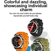 Χαμηλού Κόστους Smartwatch-696 HT30 Εξυπνο ρολόι 1.7 inch Έξυπνο ρολόι Bluetooth Βηματόμετρο Υπενθύμιση Κλήσης Παρακολούθηση Ύπνου Συμβατό με Android iOS Άντρες Κλήσεις Hands-Free Υπενθύμιση Μηνύματος IPX-0 Θήκη ρολογιού 52mm