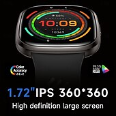 abordables Relojes inteligentes-696 HT31 Reloj inteligente 1.72 pulgada Smartwatch Reloj elegante Bluetooth Podómetro Recordatorio de Llamadas Seguimiento del Sueño Compatible con Android iOS Mujer Hombre Llamadas con Manos Libres
