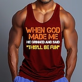 preiswerte Glaubens-T-Shirts-Herren Bibel Lustiges Slang Ärmelloses Top Kurzarm T-Shirt 3D-Druck Rundhals-Shirt Sport Mode Alltag Fitness Wandern Blau Rot Grün Sommer Frühling Kleidung Apparel