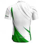 tanie Męskie koszulki-Męskie Koszulka rowerowa Geometryczny Krótki rękaw Rower Tee Tshirt Dżersej z 3 tylnymi kieszeniami Kolarstwo górskie Szybkie wysychanie Anatomiczny kształt Odprowadzające wilgoć Oddychający Sport