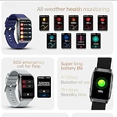 cheap Smartwatch-Cardica Men&#039;s Smart Watch Blood Glucose Monitor Bluetooth Call Blood Pressure Heart Rate IP68