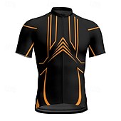 abordables Maillots pour hommes-Homme Maillot Velo Cyclisme Manche Courte Cyclisme Tee-shirt Maillot avec 3 poches arrière VTT Vélo tout terrain Respirable Séchage rapide Conception anatomique Mèche Jaune Rouge Bleu Des sports