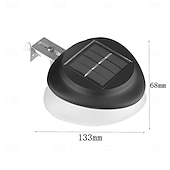 abordables Street Lights-2/4 Pcs LED Solar Street Lights Outdoor Wall Lights Fence Lights 9LEDs Home Garden Outdoor Courtyard Fence Wall Decoration LED Waterproof Wall Light Garage Porch Yard Lighting