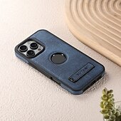Недорогие Чехлы для iPhone-телефон Кейс для Назначение iPhone 16 Про Макс Плюс Айфон 15 Про Макс Плюс iPhone 14 13 12 Pro Max Plus Кейс на заднюю панель со стендом Магнитный Поддержка беспроводной зарядки Ретро ТПУ ПК Кожа PU