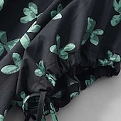 voordelige Overhemden-Dames Overhemd Katoenen linnen overhemden Linnen overhemd Knoop omhoog Bloem Dagelijks Stijlvol Casual Korte mouw Overhemdkraag Normale tops Dagelijks Feestdagen Uitgaan Knop Afdrukken Zwart Lente