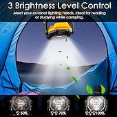 economico Luci e lanterne da campeggio-1 luce portatile da campeggio per esterni, ventilatore per esterni, power bank di emergenza, ventilatore con ricarica USB, batteria a lunga durata, tre livelli di oscuramento, quattro livelli di velocità del vento