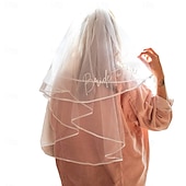 cheap Wedding Decorations-Bride to Be Veil, Double Layer Bachelorette Party Veil with Embroidered Lettering, Wedding Bridal Shower Engagement Accessories, White Tulle Hen Party Headpiece