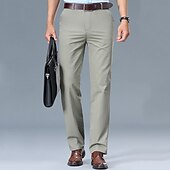 economico Sottile-Per uomo Pantaloni Pantaloni Eleganti Chinos Tasca Bottoni Semplice Comodità Quotidiano Affari Lavoro Moda Stile Classico Bianco Giallo Micro-elastico