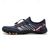 economico Sneakers Casual-scarpe da ginnastica da uomo a piedi nudi - rosso brillante, suola robusta, design senza lacci - perfette per escursioni e avventure all'aria aperta