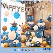 cheap Birthday Party Supplies-Birthday Party Scene Decoration Set - Multicolor Balloons with &#039;Happy Birthday&#039; Balloons Banner