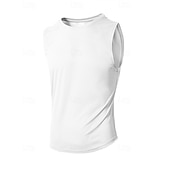 preiswerte Fitness Tank-Tops-Herren Tank Top Weste Unterhemd Ärmelloses Shirt Ärmellos Rundhalsausschnitt Sommer Einfach Mode Designer Basic Urlaub Straße Ausgehen Schwarz Weiß Wein Top T-Shirt für Herren