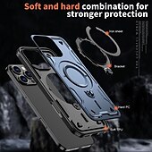 お買い得  iPhone用ケース-電話 ケース 用途 iPhone 16 Pro Max プラス iPhone 15 プロマックスプラス iPhone 14 13 12 Pro Max Plus バックカバー スタンド付き 磁石バックル ワイヤレス充電をサポート レトロ風 TPU PC