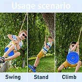 baratos Atividade ao Ar Livre-1 cadeira suspensa de pétala octogonal brinquedo assento de disco espesso tipo adequado para esportes de playground interno e externo para crianças