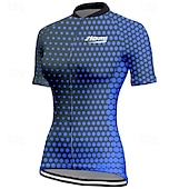abordables Maillots pour femmes-Femmes Maillot de cyclisme Manche Courte Cyclisme T-shirt Maillot avec 3 poches arrière VTT Vélo tout terrain Respirant Séchage Rapide Design Anatomique Évacuation de l&#039;Humidité Rose Bleu Vert foncé