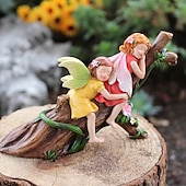economico sculture e statue da giardino-ornamento creativo in resina - statua in miniatura di fata addormentata, fata dei fiori addormentata da esterno, accessori per giardini fatati, bonsai &amp;decorazione del prato