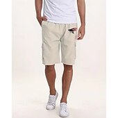 cheap Classic-Men&#039;s Cargo Shorts Shorts Summer Shorts Drawstring Elastic Waist Multi Pocket Eagle National Flag Comfort Wearable Knee Length Outdoor Sport Daily Fashion Casual Black Navy Blue