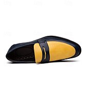 abordables Chaussures sans lacets &amp; mocassins-mocassins en similicuir rouge et blanc pour hommes - chaussures habillées bicolores élégantes pour les affaires et les événements spéciaux