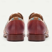 billige Uttalelsessko-flerfargede nylonvevde oxfordsko for menn – håndlagde kjolesko med snøre for formell og fritidsklær