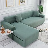 cheap Sofa Cover-Elastic Jacquard Fabric Sofa Cover Stretch Couch Cover Sectional L Shape Sofa Slipcover Corner Case for Living Room 1/2/3/4 Seat