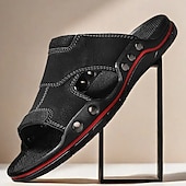 abordables Sandalias casuales-Sandalias de exterior sin cordones para hombre con diseño ergonómico: ideales para playa, deportes al aire libre y uso informal.