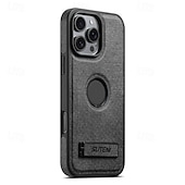 Недорогие Чехлы для iPhone-телефон Кейс для Назначение iPhone 16 Про Макс Плюс Айфон 15 Про Макс Плюс iPhone 14 13 12 Pro Max Plus Кейс на заднюю панель со стендом Магнитный Поддержка беспроводной зарядки Ретро ТПУ ПК Кожа PU
