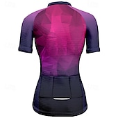 abordables Maillots pour femmes-Femmes Maillot de cyclisme Géométrique Dégradé Manche Courte Cyclisme T-shirt Maillot avec 3 poches arrière VTT Vélo tout terrain Séchage Rapide Design Anatomique Évacuation de l&#039;Humidité Respirant