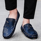 abordables Chaussures sans lacets &amp; mocassins-Mocassins brodés de fleurs pour hommes en daim jaune - des chaussures élégantes à enfiler parfaites pour les sorties décontractées et les événements artistiques