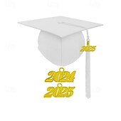 お買い得  職業コスチューム-2025 マット卒業キャップ、2025 タッセル付き、大人用、高校生、学士、修士