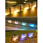 Недорогие Уличные светильники-5 шт. наружный солнечный светильник для террасы, балкона, двора, ступеней, садовой дорожки, ограждения, освещение для свадьбы, фестиваля, вечеринки, кемпинга, теплый белый цветной свет