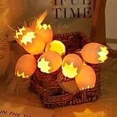 お買い得  ＬＥＤライトストリップ-イースターエッグの壊れたストリングライト 2m 10LED 暖色電池式フェアリーライト イースターパーティー 結婚式 休日 家の装飾用