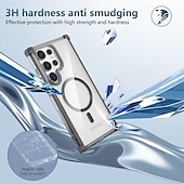 ieftine Carcasă Samsung-telefon Maska Pentru Samsung Galaxy S24 Ultra Plus S24 FE S23 Ultra Plus S22 Plus Ultra Capac Spate Magnetic Acceptă încărcarea fără fir Anti Șoc Retro PC