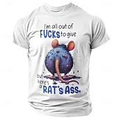 cheap Animal Print T shirts-Men&#039;s Animal Funny T Shirt Short Sleeve T shirt 3D Print Crew Neck Shirt Exaggerated Designer Party Holiday White Summer Spring Clothing Apparel S M L XL XXL XXXL