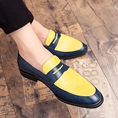 abordables Chaussures sans lacets &amp; mocassins-mocassins en similicuir rouge et blanc pour hommes - chaussures habillées bicolores élégantes pour les affaires et les événements spéciaux