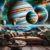 levne Planetární tapisérie-Planetární krajina zavěšený gobelín nástěnná umění velký gobelín mural dekorace fotografické pozadí deka závěs domov ložnice obývací pokoj dekorace