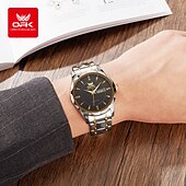 economico Orologi al quarzo-Orologio di Lusso Brand OPK Orologio in Acciaio Inossidabile Business Doppio Calendario Impermeabile Orologio da Uomo Multi Funzione Luce Notturna