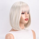 お買い得  トレンドの合成ウィッグ-人工毛ウィッグ ウェーブ カーリーウィーブ アシメントリー・ヘアカット ニートバング 機械製 かつら 30 インチ A1 合成 女性用 クラシック 快適 カラーグラデーション マルチカラー