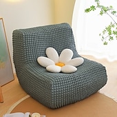 baratos Capa do sofá futon.-1pc capa elástica para sofá de chão sem braços capa para sofá preguiçoso relax seersucker capa elástica para sofá único capa de almofada para sala de estar casa