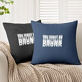 お買い得  「Quotes&amp;Saying Style」-面白い名言装飾クッションカバー 1枚 ソフトスクエアソファクッションケース ピローケース 寝室 リビングルーム ソファ 椅子用
