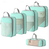 economico deposito bagagli e viaggi-Cubi di imballaggio a compressione per riporre i bagagli da viaggio e salvaspazio per l&#039;organizzatore dello zaino, set da 10 pezzi per dispositivi digitali, articoli da toeletta, trucco, vestiti,