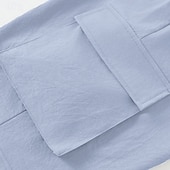 baratos Clássico-Homens Bermuda Cargo Shorts de verão Bermudas Shorts casuais Com Cordão Bolso multi Perna reta Tecido Respirável Pavio Humido Comprimento do joelho Ao ar livre Casual Corrida Moda Roupa de rua