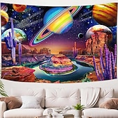 baratos Tapeçaria Planetária-Tapeçaria Planetária Arte de Parede do Universo Grande Tapeçaria Mural Decor Fotografia Fundo Cobertor Cortina Decoração de Casa Quarto Sala de Estar