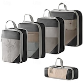 economico deposito bagagli e viaggi-Cubi di imballaggio a compressione per riporre i bagagli da viaggio e salvaspazio per l&#039;organizzatore dello zaino, set da 10 pezzi per dispositivi digitali, articoli da toeletta, trucco, vestiti,