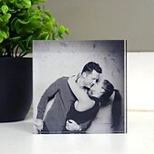 billige Gaver-personlig fotoblokk akryl tilpasset glass fotoblokk akrylblokk fotokrystall bryllupsgave bursdag farsdag bryllup